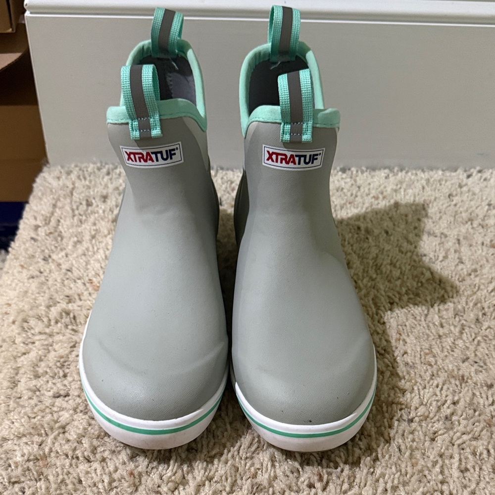 Women’s Grey & Mint Slip-On Xtratuf Boots